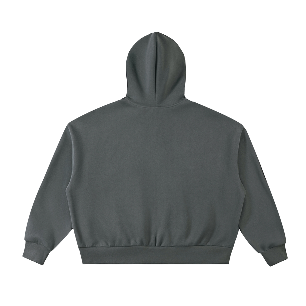 Luxe Fleece Full-Zip Boxy Sophisticated Hoodie