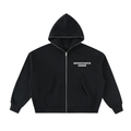 Fleeced Full-Zip Boxy Hoodie
