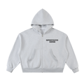 Fleeced Full-Zip Boxy Hoodie