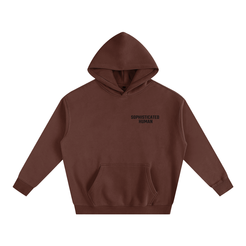 Oversize Fleeced Hoodie  SH Coffee