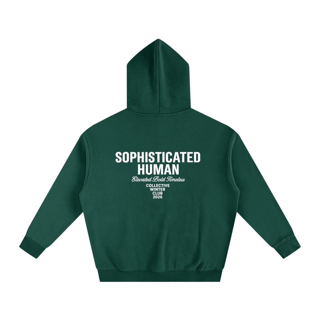 Oversize Fleeced Hoodie SH Forest Green
