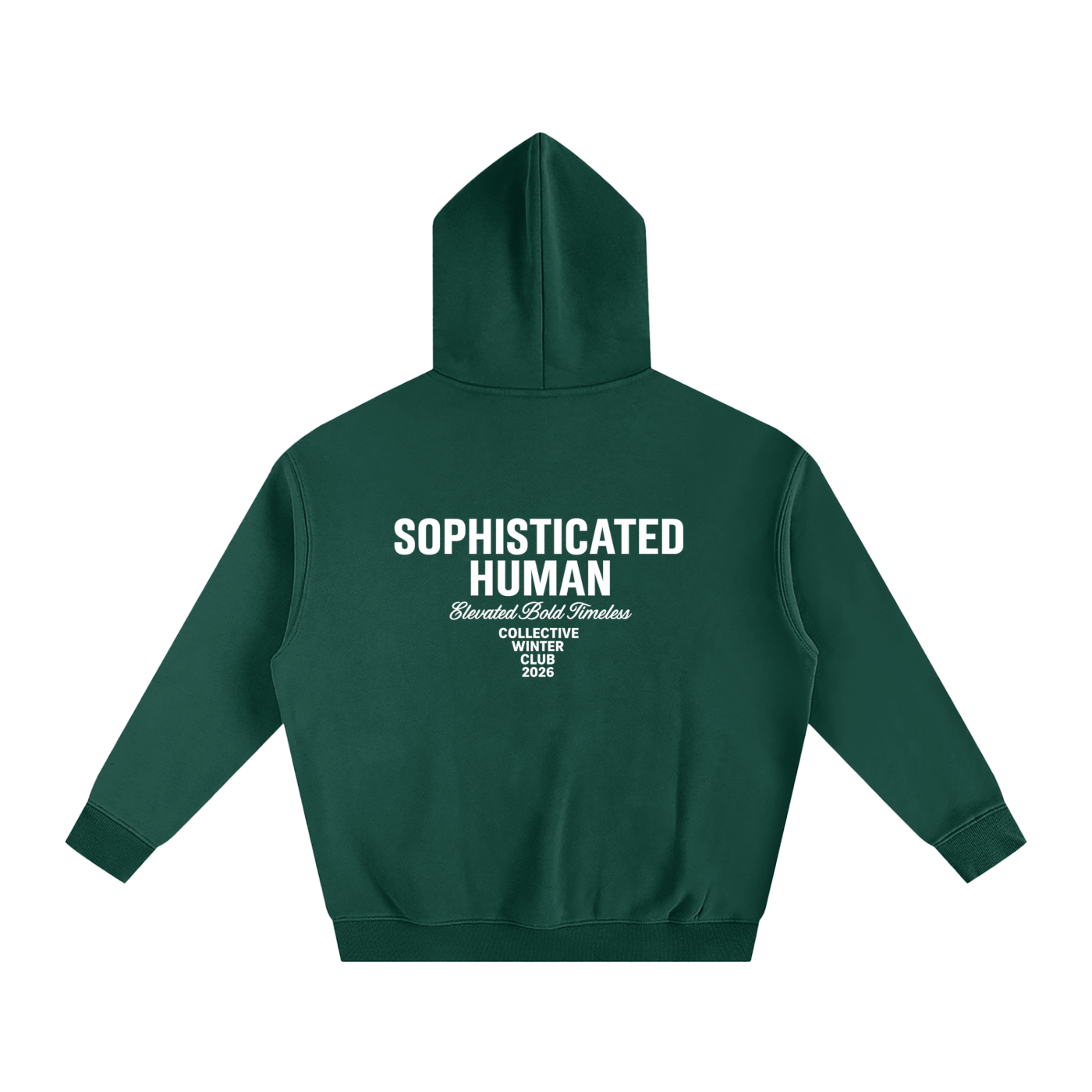 Oversize Fleeced Hoodie SH Forest Green